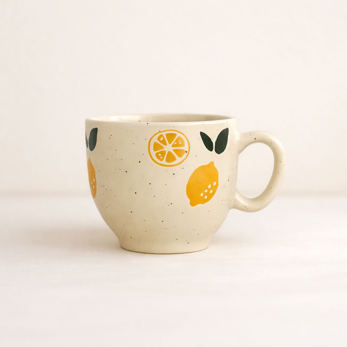 Lemon - Sæt med 6 kopper - 23 cl - Stentøj
