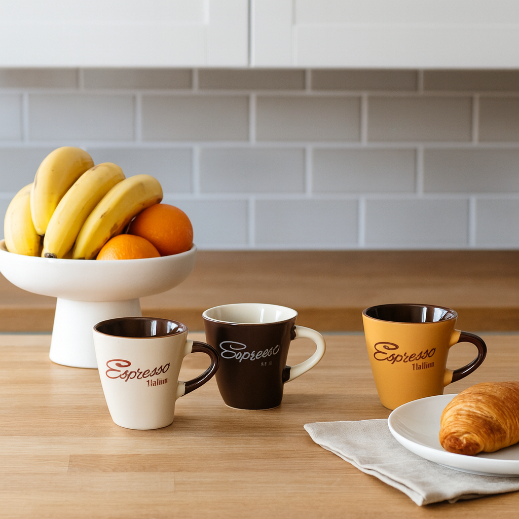 Lot De 6 Tasses - Expresso Italiano - 15Cl - Grès