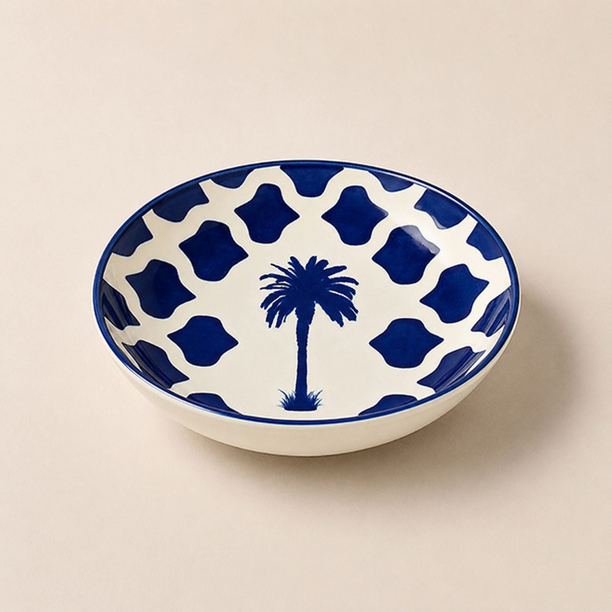 Set di 6 piatti fondi - Palm Beach - 20,5 cm - Gres