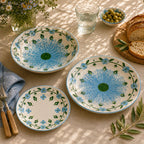 Primavera - Zestaw 6 Talerzy Głębokich - 20 cm - Porcelana - Niebieski