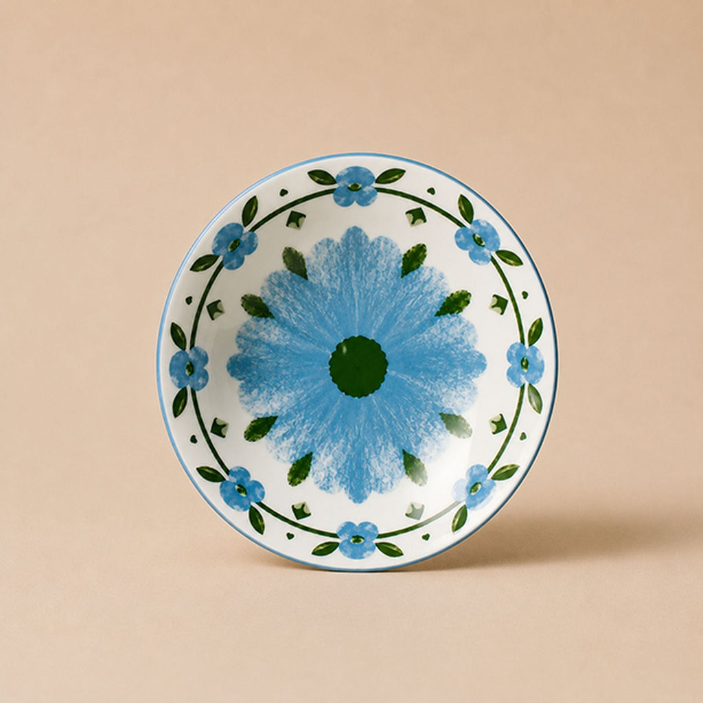 Primavera - Zestaw 6 Talerzy Głębokich - 20 cm - Porcelana - Niebieski