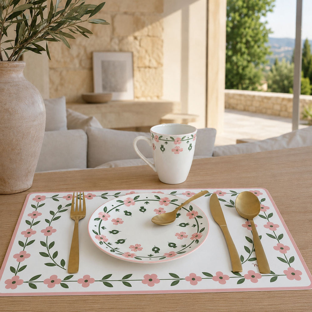 Lot De 6 Assiettes À Dessert - Primavera - 19.5Cm - Porcelaine - Rose
