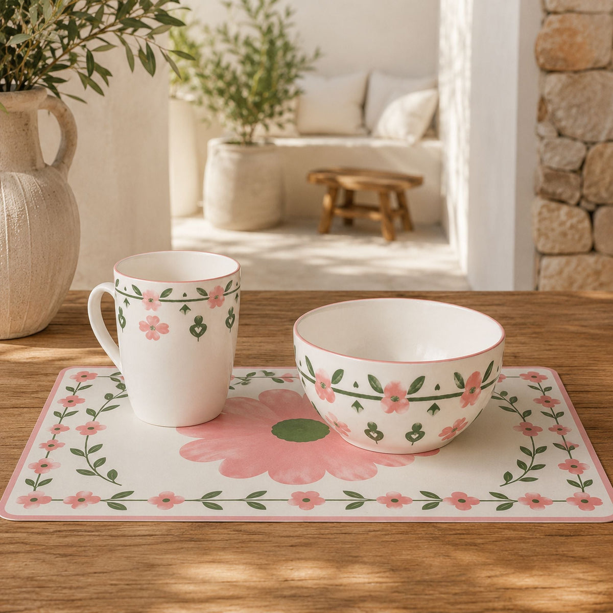 Primavera - 6er-Set Schalen - 60 cl - Porzellan - Rosa