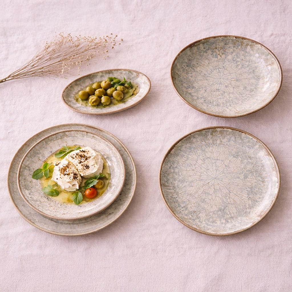 Set di 6 piatti fondi - Minerale - 21 cm - Terraglia