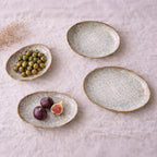 Juego de 6 platos de postre Mineral de loza, 20 cm