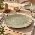 Turbolino - Set Van 6 Platte Borden - 27 cm - Steengoed - Groen