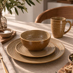 Set of 6 Turbolino stoneware bowls - 90 cl - caramel