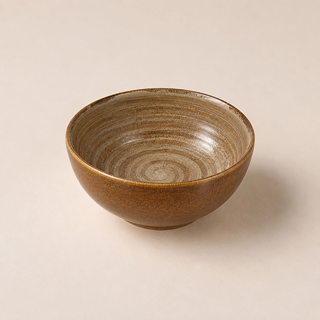 Set of 6 Turbolino stoneware bowls - 90 cl - caramel