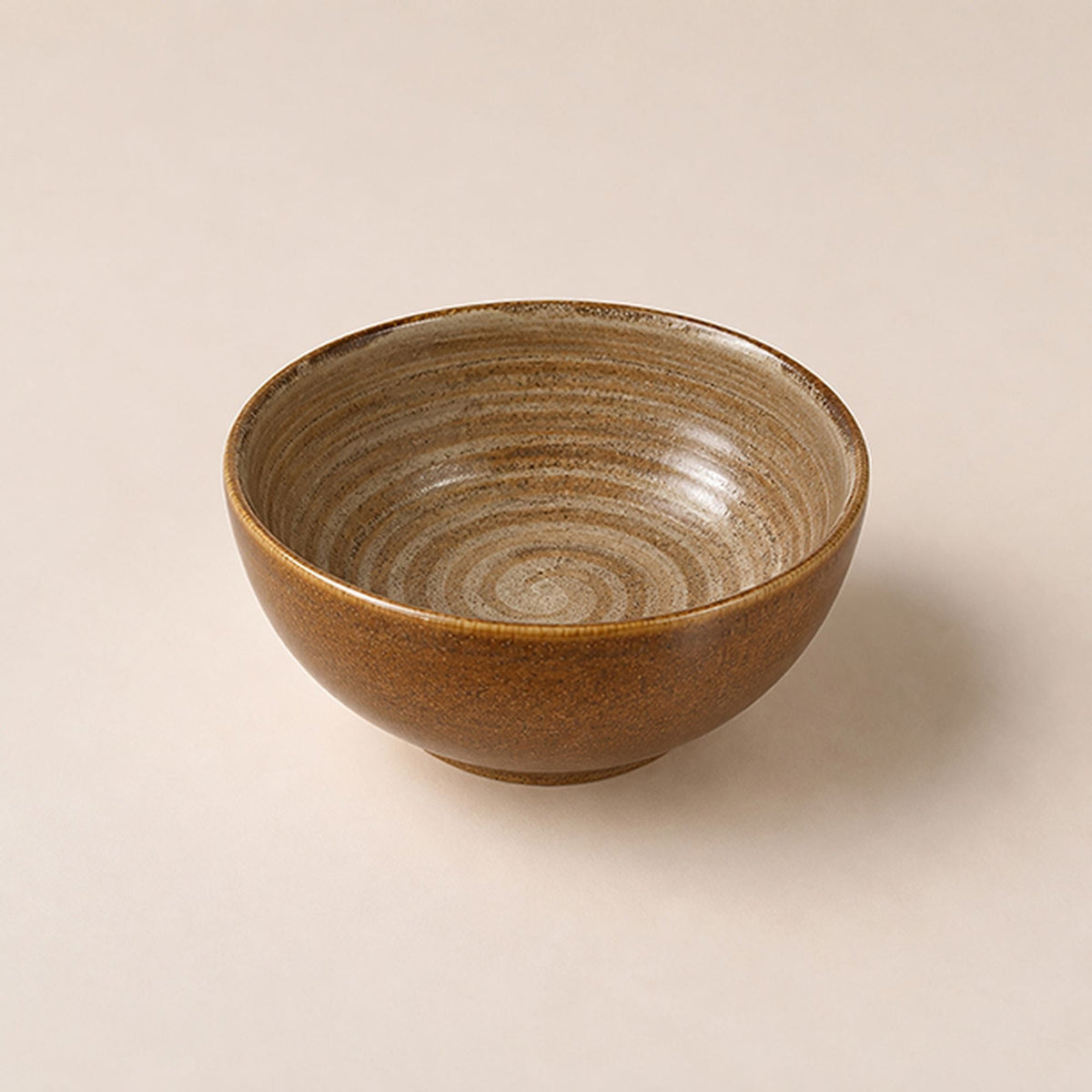 Set of 6 Turbolino stoneware bowls - 90 cl - caramel