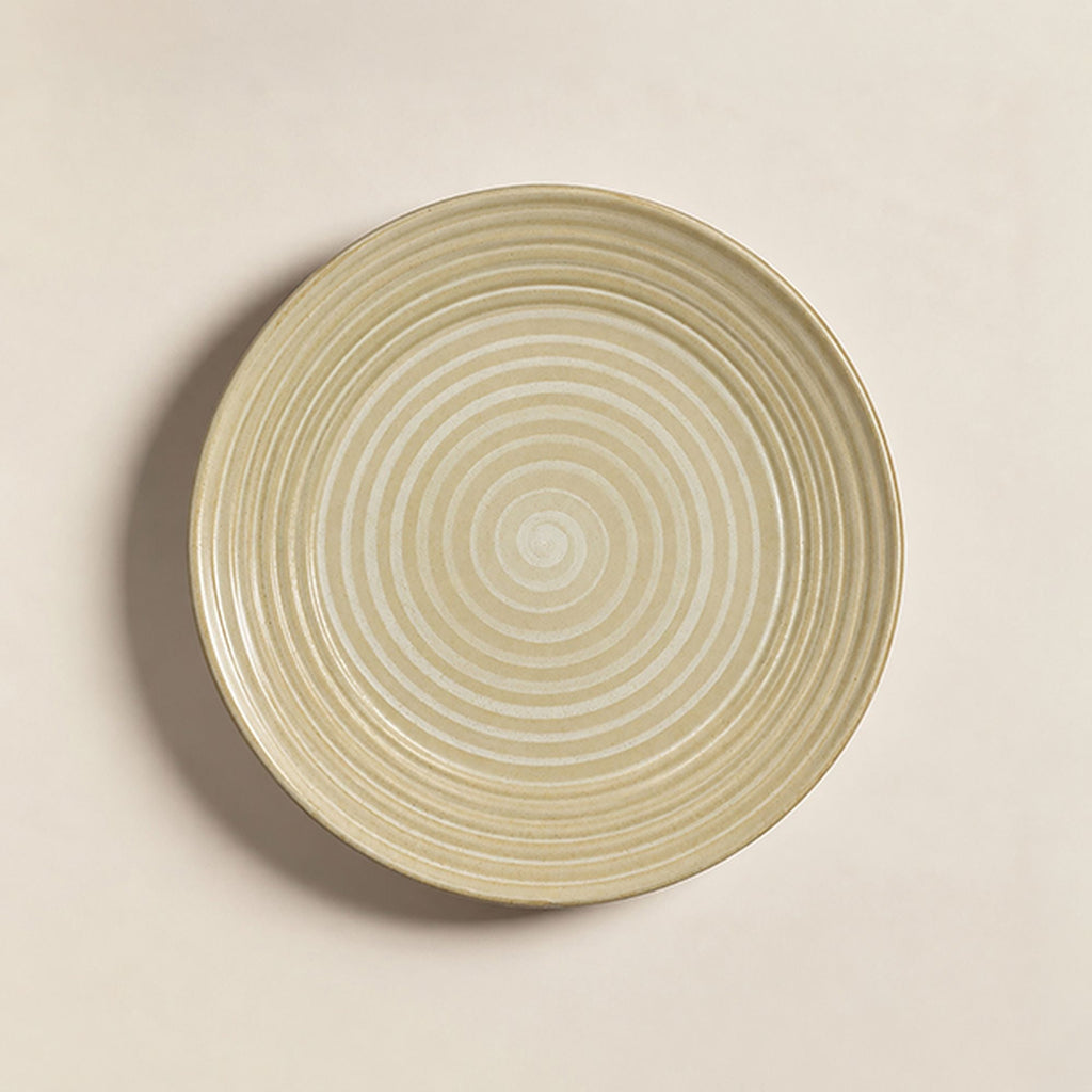 Set of 6 dinner plates - Turbolino - 27 cm - Stoneware - Yellow