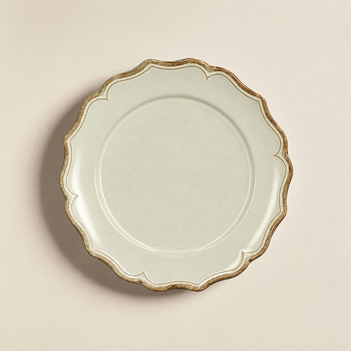 Signature - Set Van 6 Platte Borden - 26,5 cm - Steengoed - Beige