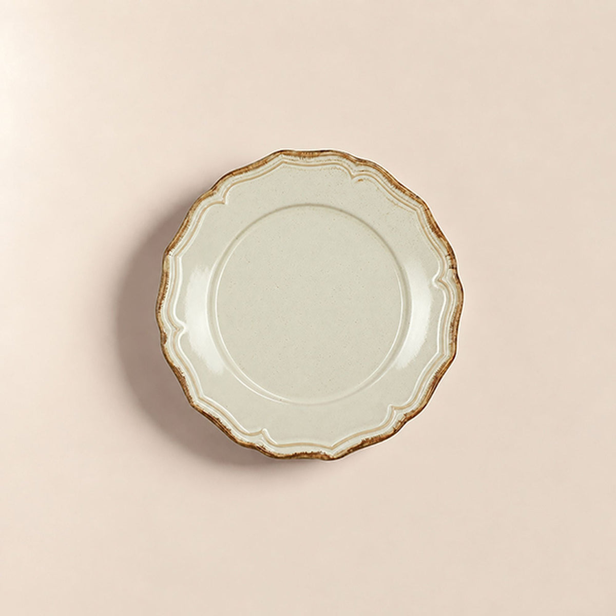 Signature - 6er-Set Dessertteller - 22 cm - Steinzeug - Beige