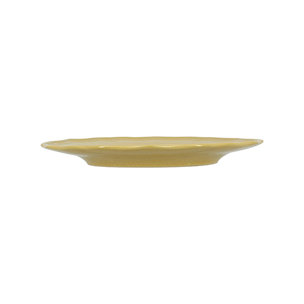 Set of 6 dessert plates - Signature - 22 cm - Stoneware - Yellow