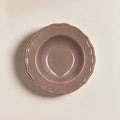 Juego de 6 platos hondos - Firma - 23,5 cm - Gres - Violeta