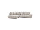 Canapé D'Angle Fixe - Everest - Tissu Texturé - Angle Gauche - 10 Coussins