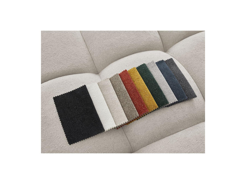 Canapé D'Angle Fixe - Everest - Tissu Texturé - Angle Gauche - 10 Coussins