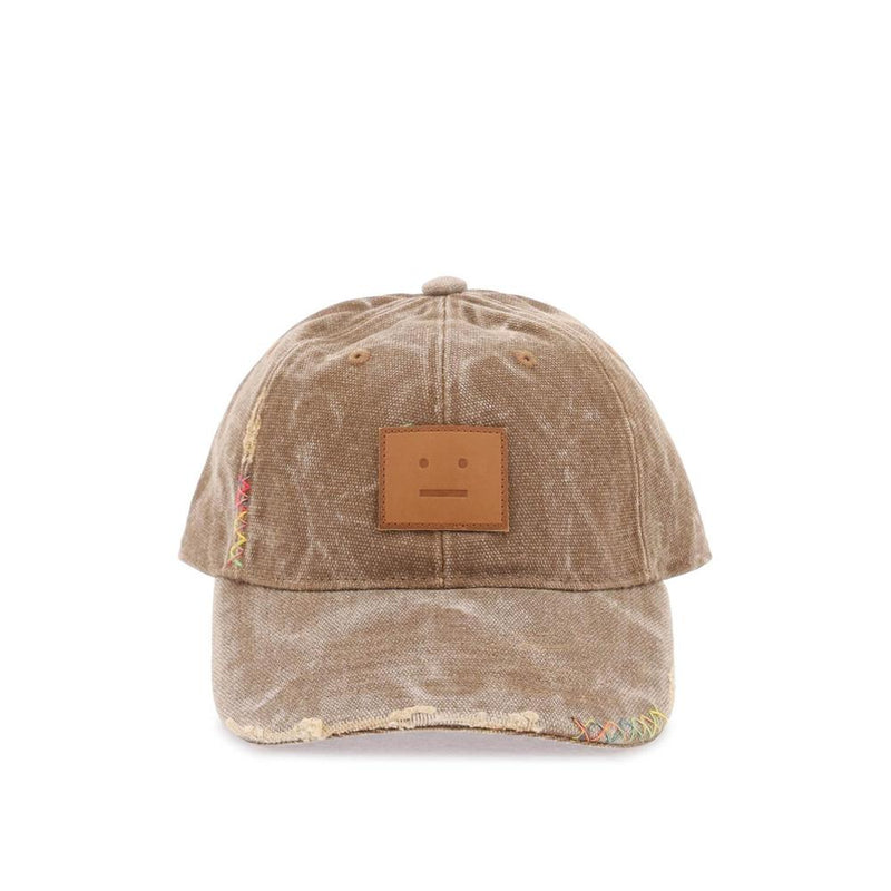 Sciarpe, Cappelli E Guanti Acne Studios Baseball Cap With Face - Brun - Femme