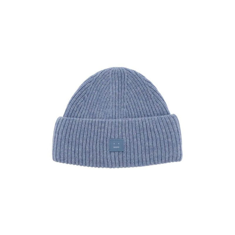 Sciarpe, Cappelli E Guanti Acne Studios Ribbed Wool Beanie Hat With Cuff - Bleu Clair - Femme