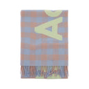 Sciarpe, Cappelli E Guanti Acne Studios "Checked Scarf With Logo Pattern" - Rose - Femme