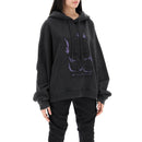 Pulls Acne Studios Hooded Sweatshirt With Graphic Print - Gris - Femme