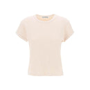 T-Shirt Acne Studios Cotton Honeycomb Pattern T-Shirt - Rose - Femme