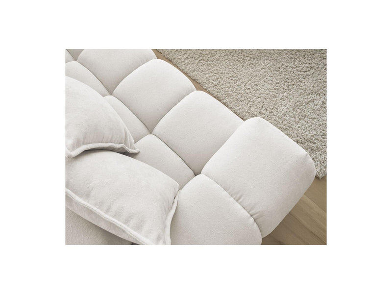 Canapé D'Angle Fixe - Everest - Tissu Texturé - Angle Droit - 10 Coussins