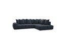 Canapé D'Angle Fixe - Everest - Tissu Texturé - Angle Droit - 10 Coussins