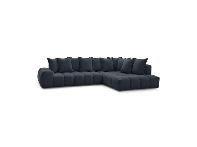 Canapé D'Angle Fixe - Everest - Tissu Texturé - Angle Droit - 10 Coussins