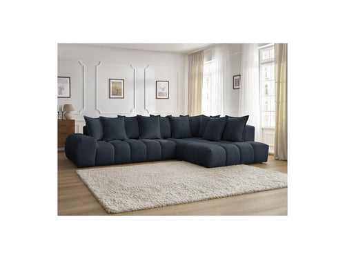 Canapé D'Angle Fixe - Everest - Tissu Texturé - Angle Droit - 10 Coussins