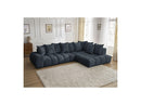 Canapé D'Angle Fixe - Everest - Tissu Texturé - Angle Droit - 10 Coussins