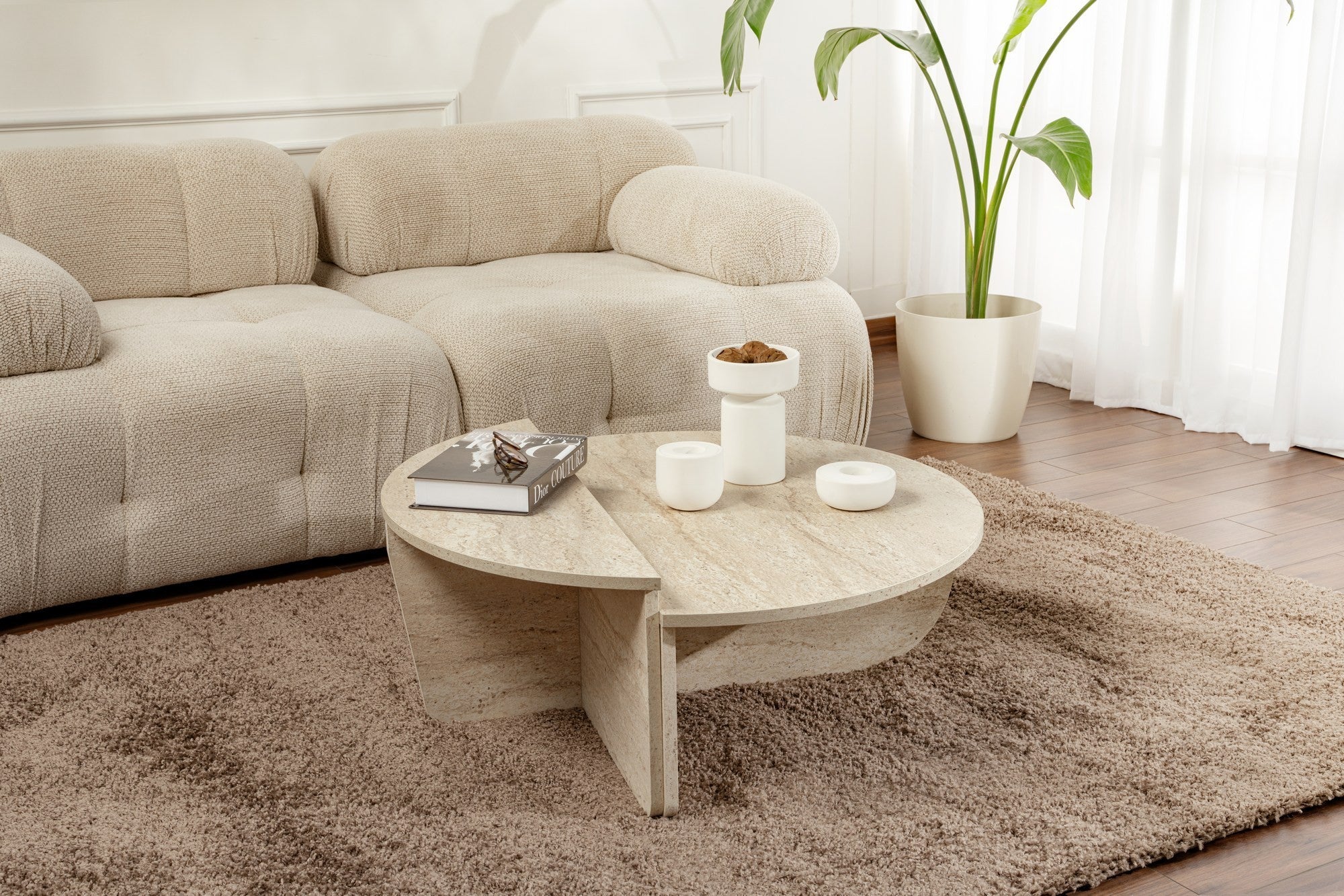 Orion - Mesa de centro - Travertine