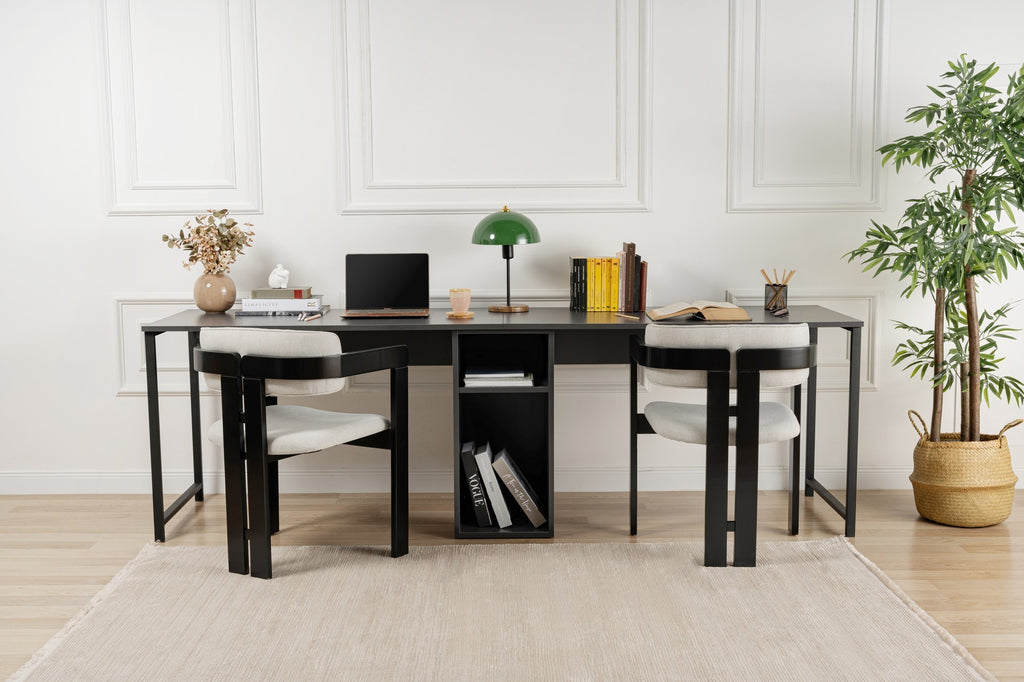Twin Study Desk - Escritorio - Antracita/Negro