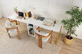 Twin Study Desk - Escritorio - Blanco/Dorado