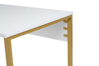 Twin Study Desk - Escritorio - Blanco/Dorado