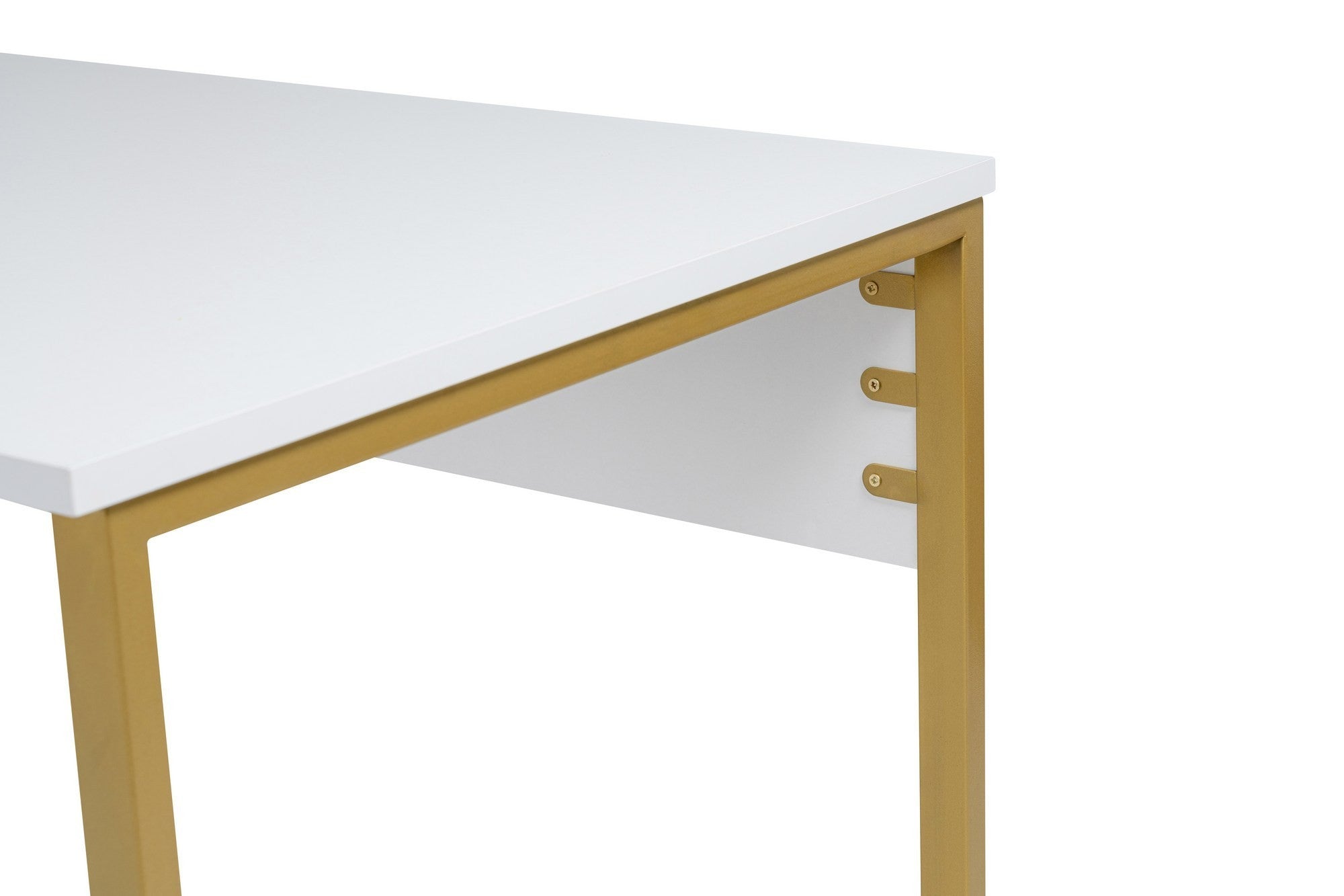 Twin Study Desk - Escritorio - Blanco/Dorado