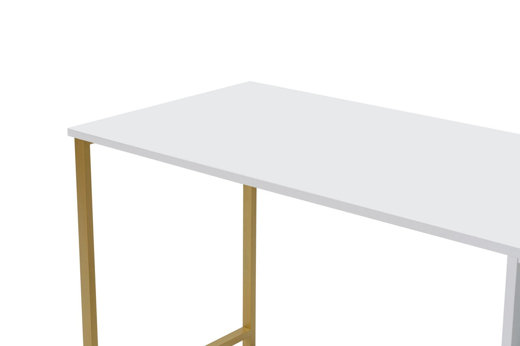Twin Study Desk - Escritorio - Blanco/Dorado