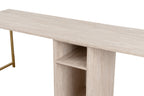 Twin Study Desk - Desk - Travertine/Gold
