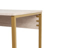 Twin Study Desk - Desk - Travertine/Gold