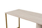 Twin Study Desk - Desk - Travertine/Gold
