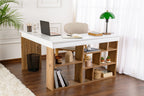 Vesper - Escritorio - Blanco/Atlantic Pine