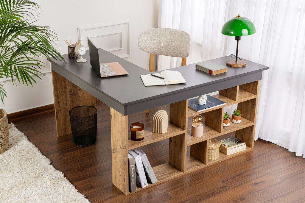 Vesper - Desk - Anthracite/Atlantic Pine