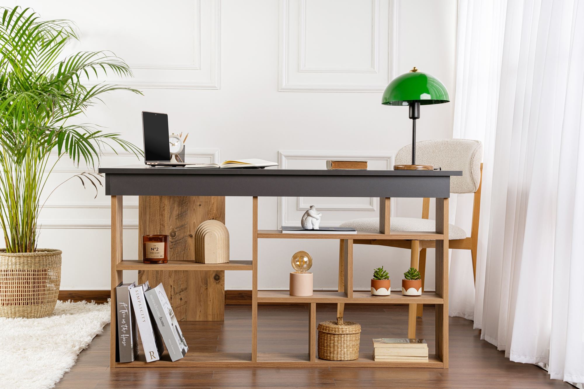 Vesper - Desk - Anthracite/Atlantic Pine