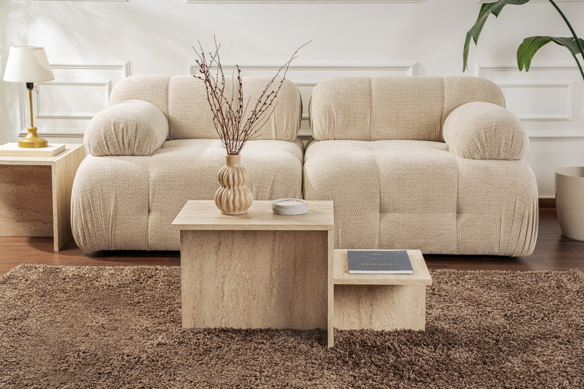 Harmony - Mesa de Centro - Travertino