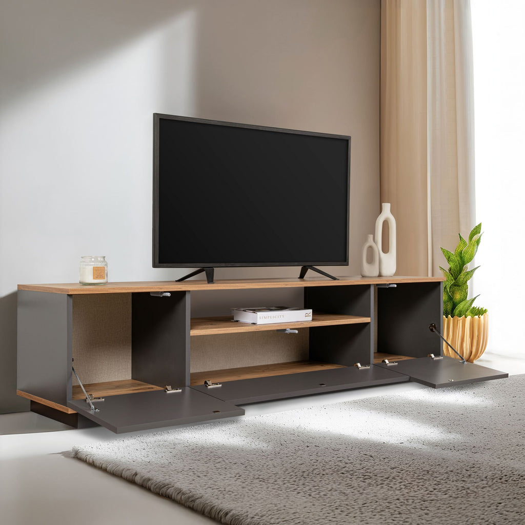 Veramont - TV Unit - Anthracite/Atlantic Pine