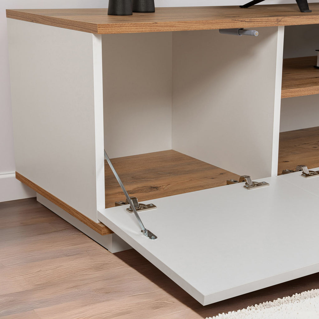 Veramont - TV Stand - White/Atlantic Pine