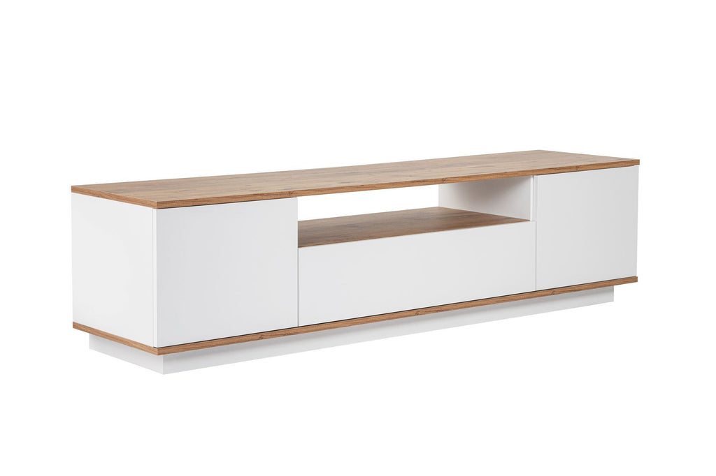 Veramont - TV Stand - White/Atlantic Pine