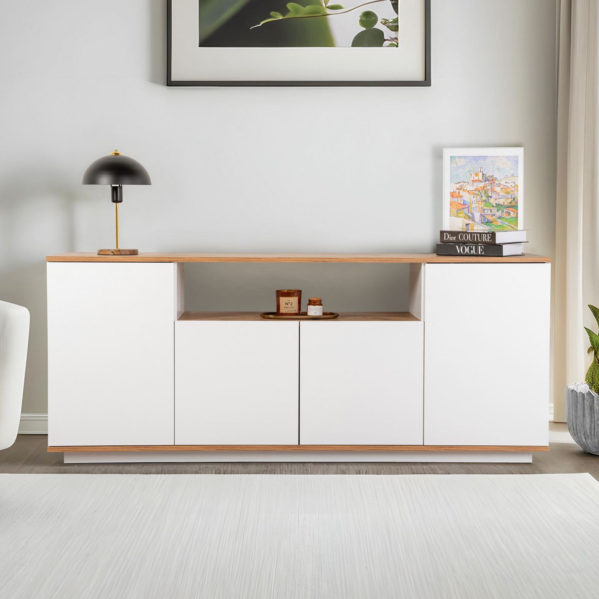 Arista - Console Table - White/Atlantic Pine