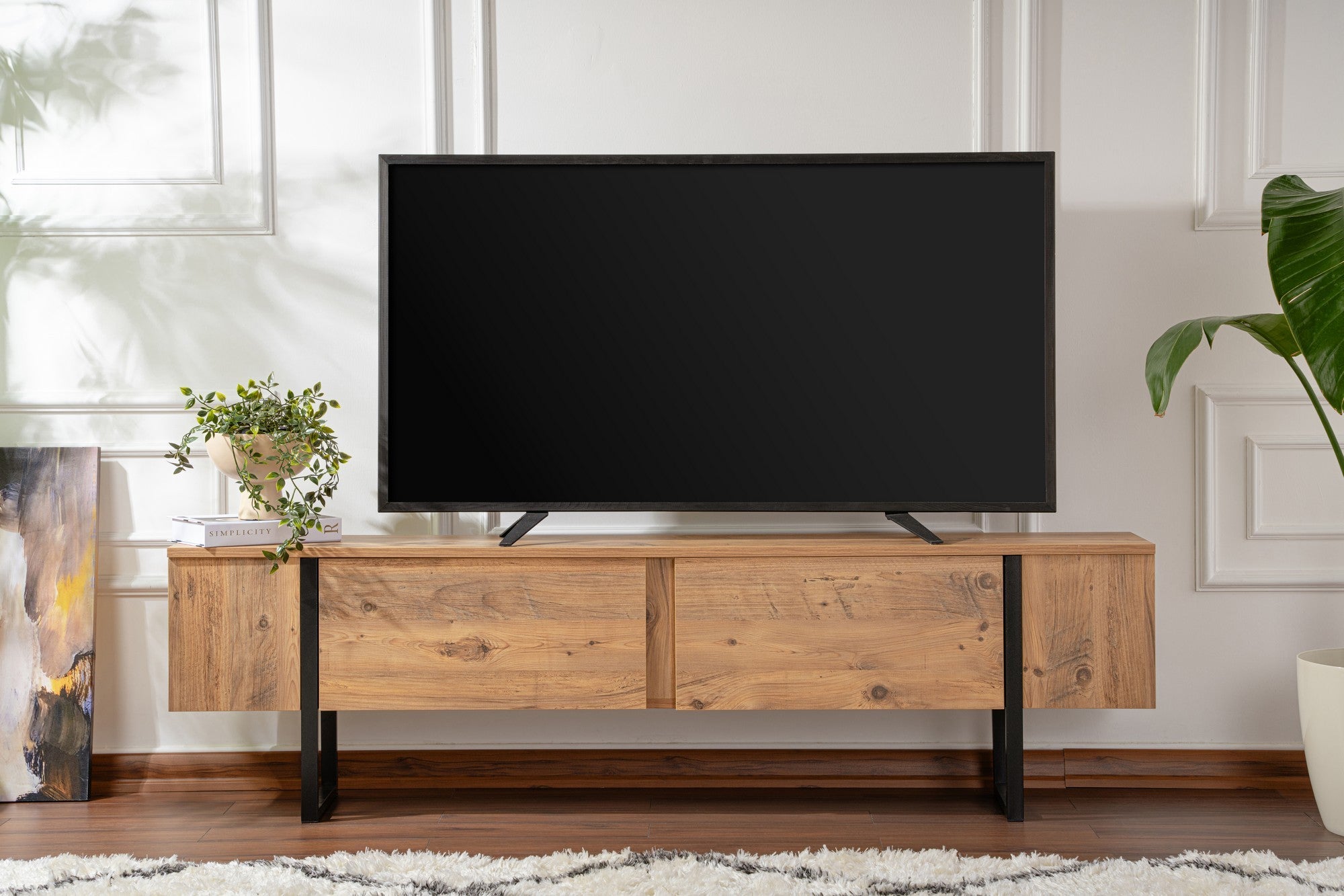 Serenity - Mueble de TV - Atlantic Pine/Negro