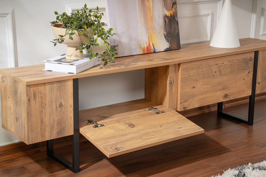 Serenity - Mueble de TV - Atlantic Pine/Negro