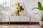Serenity - TV Stand - White/Gold